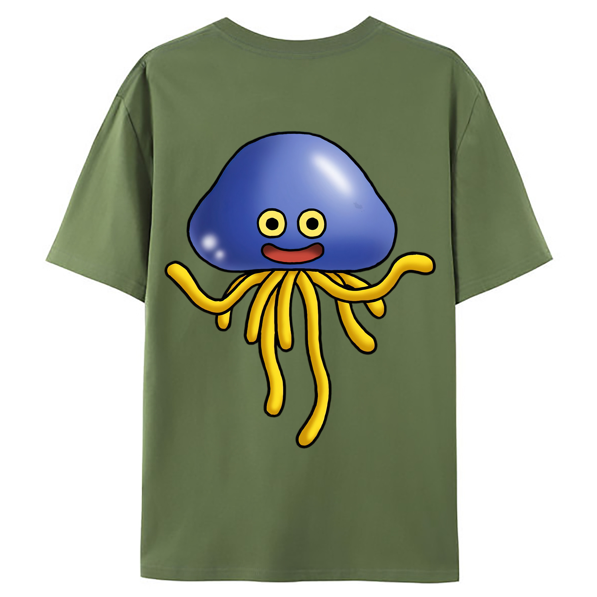 （画像用） ドラゴンクエスト Doragon Kuesuto Dragon Quest 綿100％ メンズ半袖Tシャツ（バックプリント） 通気性